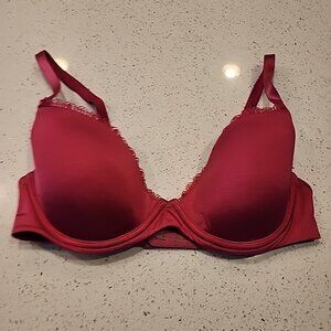Soma Bra 32D Pink Underwire Padded Push Up Desiree